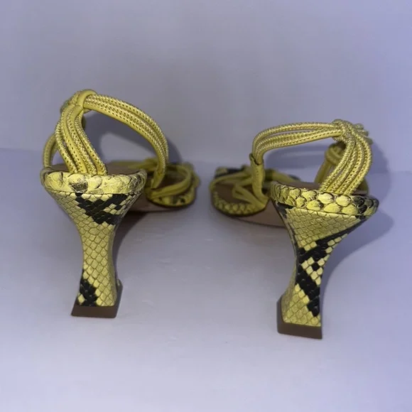 Miista Yellow Snake Animal Print Amy Sandals, New, Size 35 - Picture 10 of 10